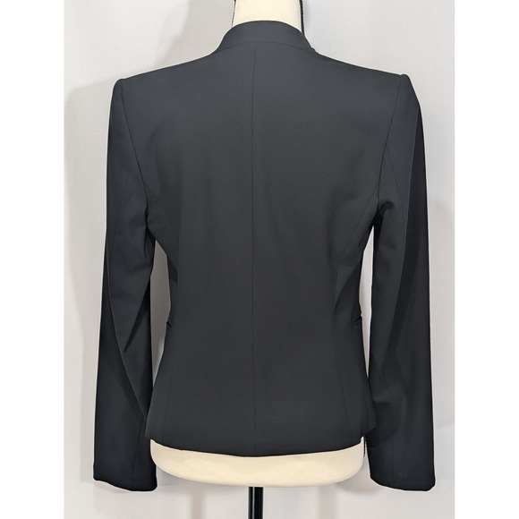 Theory Lana‎ Virgin Wool Blend Open Front Blazer Black Size 4 Career - Picture 5 of 14